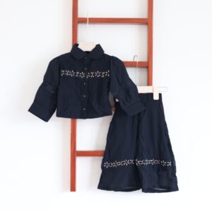 girls casual cord set – stylish top & bottom set for kids