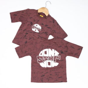 loop knit cotton down shoulder t shirt for boys