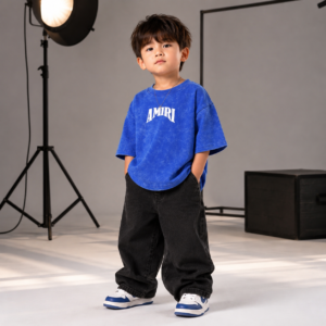 Boys Trendy Loop Knit Cotton Tee – Casual Everyday Wear