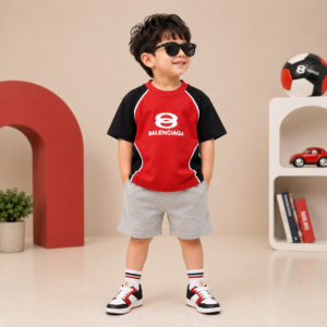 Boys Relaxed Fit Loop Knit Cotton T-Shirt
