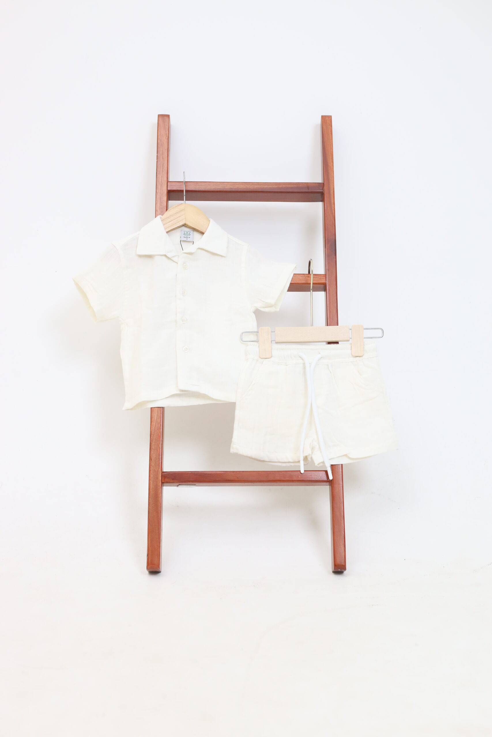 Kids Cotton Muslin Co-ord Set | Boxy Fit Shirt & Shorts - Image 5